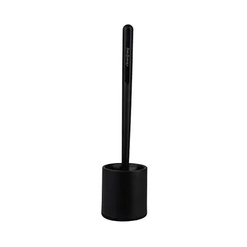 Produktbild: Cleangang® Klobürste Toilettenbürste WC Bürste Schwarz Silikon mit klobürstenhalter Set - WC Garnitur - schnell trocknende Klobürste in zeitlosem Design