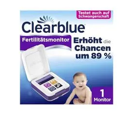 Produktbild: Clearblue Kinderwunsch Fertilitätsmonitor, Ovulationstest/Fruchtbarkeitstest für Frauen, 1 Touchscreen-Monitor, Zykluscomputer Eisprung, 89% erhöhte Chance schwanger zu werden