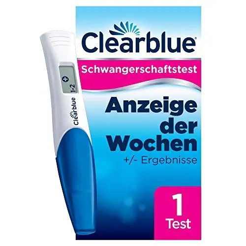 Produktbild: Clearblue Schwangerschaftstest Frühtest digital, Pregnancy Test, 1x Frühschwangerschaftstest/Schwangerschaftsfrühtest mit Wochenbestimmung, Schwangerschaft bestimmen, 25 mIU/ml