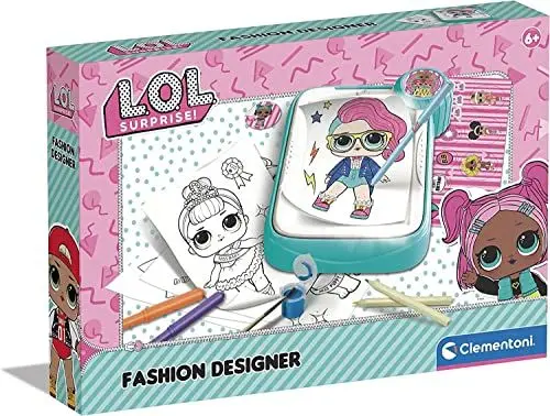Produktbild: Clementoni L.O.L Surprise – Fashion Designer, Leuchtkasten zum Zeichnen & Basteln, farbenfrohe Mode selbstgestalten, Kreativspielzeug für Kinder ab 6 Jahren, 18722