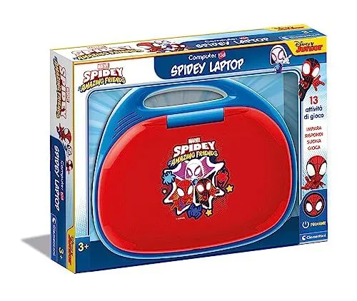 Produktbild: Clementoni 16454 Spiderman Computer Kid Marvel Spidey and His Amazing Friends, Lernspiel, Kindercomputer, Laptop 3 Jahre, Technologie Für Kinder, Tragbar, Single, Italienisch, Large