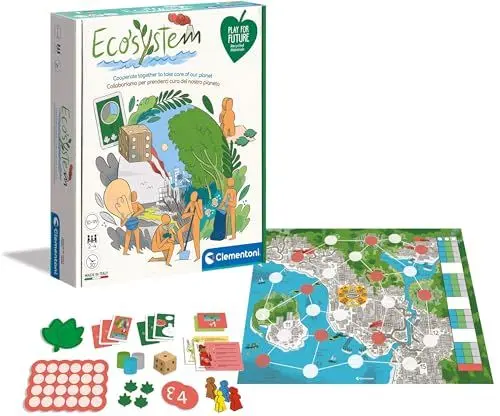 Produktbild: Clementoni 16574 Ökosystem, Brettspiele Kinder Spiele für Familien Gesellschaftsspiele Geschenkspiele Kinder 10 Jahre Umweltfreundliches Spielzeug Play for Future Made in Italy, Mehrfarbig