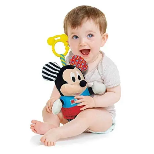 Produktbild: Clementoni 17165.1 Mouse and Friends Plüsch Mickey mit Beißring, Mehrfarbig, One Size