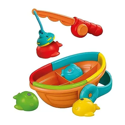 Produktbild: Clementoni 17688 Baby Logikspiel Angel-Set, farbenfrohes Badewannenspielzeug aus recyceltem Material, Angelspiel mit Magneten, für Kleinkinder ab 12 Monaten, Multi-Coloured, Medio