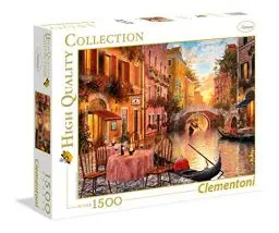 Produktbild: Clementoni 31668 Venedig – Puzzle 1500 Teile ab 9 Jahren, buntes Erwachsenenpuzzle mit kräftigen Farben, Geschicklichkeitsspiel für die ganze Familie, schöne Geschenkidee