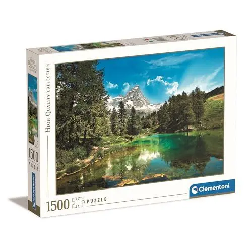 Produktbild: Clementoni 31680 Der blaue See – Puzzle 1500 Teile ab 9 Jahren, buntes Erwachsenenpuzzle mit kräftigen Farben, Geschicklichkeitsspiel für die ganze Familie, schöne Geschenkidee