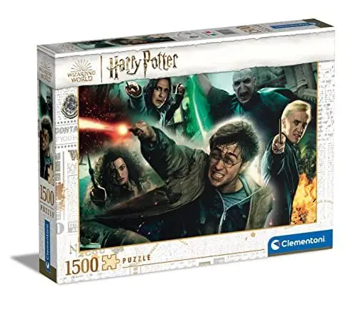 Produktbild: Clementoni 31690 Harry Potter – Puzzle 1500 Teile ab 9 Jahren, Erwachsenenpuzzle mit Wimmelbild, herausforderndes Geschicklichkeitsspiel für die ganze Familie