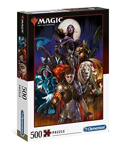 Produktbild: Clementoni 35089 Magic The Gathering – Puzzle 500 Teile ab 9 Jahren, buntes Erwachsenenpuzzle mit kräftigen Farben, Geschicklichkeitsspiel für die ganze Familie, schöne Geschenkidee