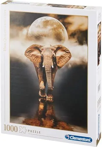 Produktbild: Clementoni 39416 Der Elefant – Puzzle 1000 Teile, Geschicklichkeitsspiel für die ganze Familie, Erwachsenenpuzzle ab 14 Jahren