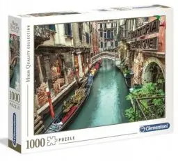 Produktbild: Clementoni 39458 Kanal in Venedig – Puzzle 1000 Teile ab 9 Jahren, buntes Erwachsenenpuzzle mit kräftigen Farben, Geschicklichkeitsspiel für die ganze Familie, schöne Geschenkidee