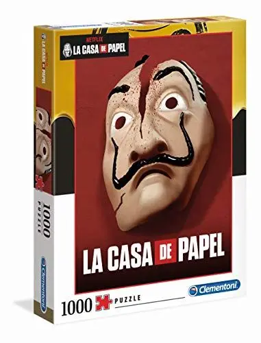 Produktbild: Clementoni 39533 La Casa de Papel – Puzzle 1000 Teile ab 9 Jahren, buntes Erwachsenenpuzzle mit kräftigen Farben, Geschicklichkeitsspiel für die ganze Familie, schöne Geschenkidee