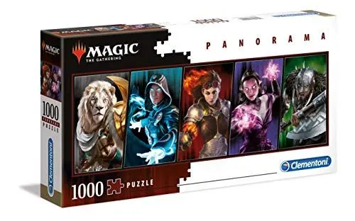 Produktbild: Clementoni 39565 Panorama Magic The Gathering – Puzzle 1000 Teile ab 9 Jahren, Erwachsenenpuzzle mit Panoramabild, Geschicklichkeitsspiel für die ganze Familie, ideal als Wandbild