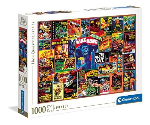 Produktbild: Clementoni 39602 Thriller-Klassiker – Puzzle 1000 Teile ab 9 Jahren, buntes Erwachsenenpuzzle mit kräftigen Farben, Geschicklichkeitsspiel für die ganze Familie, schöne Geschenkidee