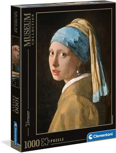 Produktbild: Clementoni 39614 Vermeer – Das Mädchen mit dem Perlenohrring – Puzzle 1000 Teile, Museum Collection, Geschicklichkeitsspiel für die ganze Familie, Erwachsenenpuzzle ab 14 Jahren