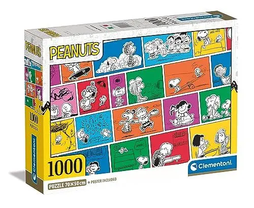 Produktbild: Clementoni 39803 Peanuts-Puzzle 1000 Teile Für Erwachsene Und Kinder 14 Jahren, Geschicklichkeitsspiel Für Die Ganze Familie
