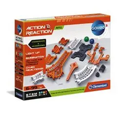 Produktbild: Clementoni 59170 Galileo Science – Action & Reaction Kreuzungen und Übergänge, spektakuläres Zubehör für die Kugelbahn, erweiterbarer Baukasten, Spielzeug für Kinder ab 6 Jahren