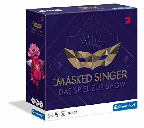 Produktbild: Clementoni 59203 The Masked Singer, das Spiel zur Pro7-Show, Familienspiel für 3-10 Spieler, unterhaltsames Partyspiel, Kartenspiel zur TV-Sendung, ab 12 Jahren