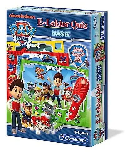 Produktbild: Clementoni 69368 E-Lektor Quiz Basic – Paw Patrol, Lernspiel mit mehr als 200 Fragen, Spielzeug für Kinder von 3 - 6 Jahren, geeignet für Kindergarten & Vorschule