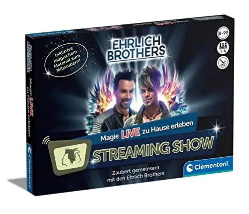 Produktbild: Clementoni Ehrlich Brothers Streaming Show - Live-Zaubershow für Zuhause inkl. Zubehör zum Mitzaubern, für Zauberer ab 8 Jahren 59272