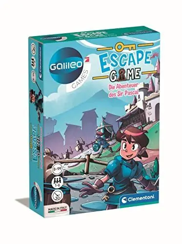 Produktbild: Clementoni Galileo Escape Game - Die Abenteuer des Sir Pascal - Escape Spiel für Kinder ab 8 Jahren - Gesellschaftsspiel & Familienspiel 59336