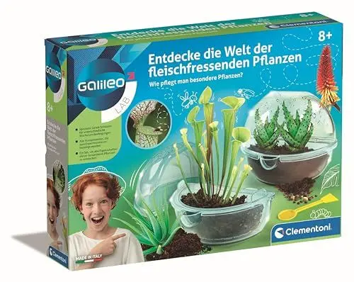 Produktbild: Clementoni Galileo Lab Entdecke die Welt der fleischfressenden Pflanzen - Experimentierkasten mit Samen & Gewächshäusern, für Kinder ab 8 Jahren - 59346
