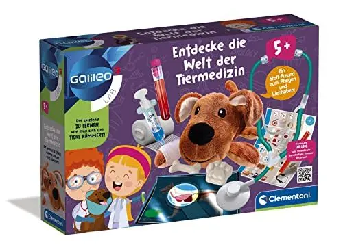 Produktbild: Clementoni Galileo Lab – Entdecke die Welt der Tiermedizin, spannendes Spielset mit vielen Utensilien & nützlichen Informationen, für angehende Tierärzte ab 5 Jahren von Clementoni 59262
