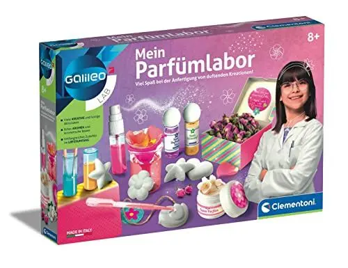 Produktbild: Clementoni Galileo Lab – Mein Parfümlabor, wohlriechende Düfte und Parfüms, spannender Experimentierkasten für Zuhause, Spielzeug für Kinder ab 8 Jahren von Clementoni 59070