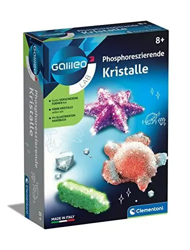 Produktbild: Clementoni Galileo Lab Phosphoreszierende Kristalle - Experimentierkasten für kleine Wissenschaftler mit farbenfrohen Experimenten - Spielzeug für Kinder ab 8 Jahren von Clementoni 69487