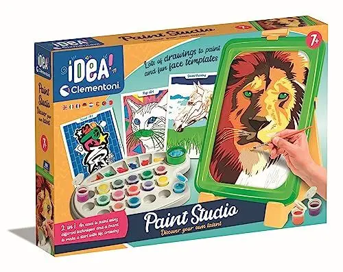 Produktbild: IDEA Clementoni Zeichen-Atelier - Zeichen-Set mit Staffelei für Kinder ab 7 Jahren - Inkl. Temperafarben, Stiften, Pinsel, Karten & Stiften 18717