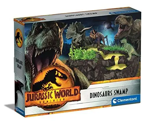 Produktbild: Clementoni Jurassic World 3 Dino-Landschaft Dinosaurier-Sumpf - Kreativer Baukasten zum Gestalten Einer urzeitlichen Landschaft - Für kleine Forscher ab 6 Jahren 19206