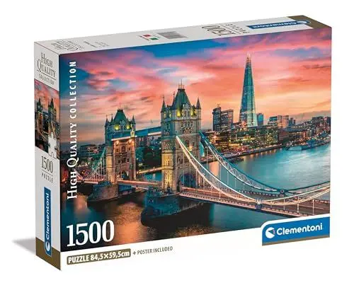 Produktbild: Clementoni London Twilight Puzzle 1500 Teile Erwachsene - London Puzzle Erwachsene in 59,2 x 84,3 cm - Puzzle Erwachsene anspruchsvoll von Clementoni 31715