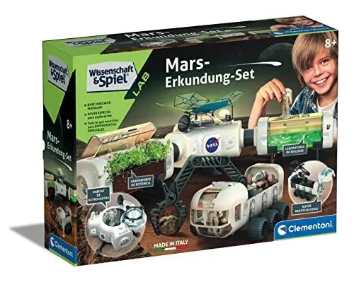 Produktbild: Clementoni Wissenschaft & Spiel – Mars-Erkundung-Set, Lernspielzeug zum Experimentieren, mit NASA-Raumstation & Weltraum-Rover, Kinder ab 8 Jahren von Clementoni 59289