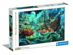 Produktbild: Clementoni - 36530 Collection Puzzle - Pirates Battle - Puzzle 6000 Teile ab 14 Jahren, Erwachsenenpuzzle mit Wimmelbild, herausforderndes Geschicklichkeitsspiel für die ganze Familie