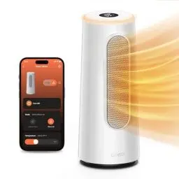 Produktbild: CLEVAST Intelligente Heizlüfter energiesparend, 1500W Elektrische Heizung mit Temperatureinstellung & Timerfunktion, 83° Oszillierend Raumheizgerät, keramik heizlüfter für Räume Schlafzimmer, Büro