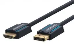 Produktbild: Clicktronic DisplayPort HDMI Kabel 4k 60 Hz unidirektional mit Signalverstärker - DP 1.4 zu HDMI 2.0 Adapterkabel - Monitorkabel Display Port auf HDMI 5m