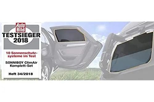 Produktbild: ClimAir Car Comfort Sonniboy kompatibel mit Skoda Superb 3V Kombi 2015-, Schwarz