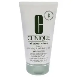 Produktbild: Clinique All About Clean 2-in-1 Cleansing + Exfoliating Jelly Anti-Pollution Reinigungsgel, 150 ml
