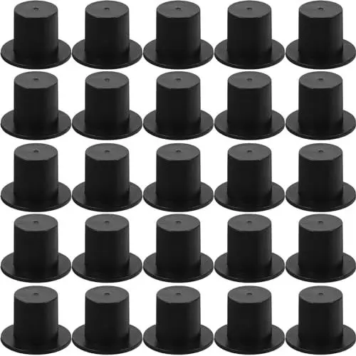 Produktbild: CLISPEED 100 Stück Mini Zylinder Hüte Schwarz 23x16mm Für DIY Kunsthandwerk - Weihnachten - Schneemann Dekoration Zylinder Bastelbedarf