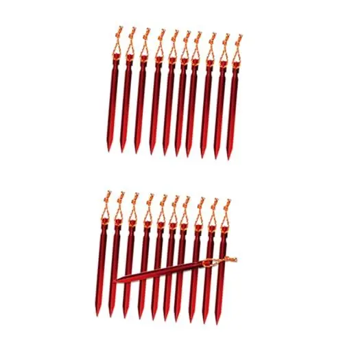 Produktbild: CLISPEED 10St zeltheringe schnüre zeltzubehör campingzubehör zubehör Sand Heringe Sandpflock Schneepflock Aluminiumstift v-förmiger Stift Strand geformter Erdnagel mit Seil