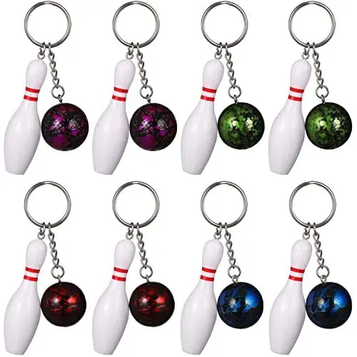 Produktbild: CLISPEED 10 Stück Bowling-Schlüsselanhänger Im Sport-Stil Partybevorzugungen Souvenirgeschenke