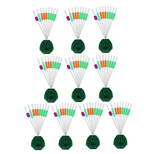 Produktbild: CLISPEED Angel-terminal-Tackle 10 Stück Bunte Schnitzposen Praktischer Schnurstopper Zum Entspannten Angeln