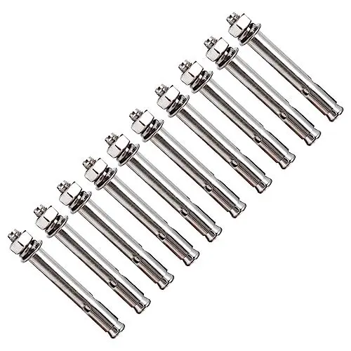 Produktbild: CLISPEED Hülsenanker-set 10-teilig 304 Edelstahl Dehnschraube Bolzen Für Beton Einfache Montage Einbruchsichere Türen