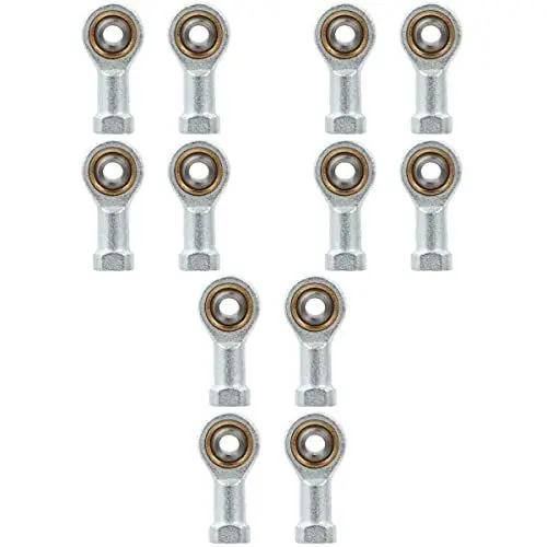 Produktbild: CLISPEED 12 Stk Gelenklager Maschinenzubehör Stangenenden Aus Aluminium Maschinenlager Gewindeanschluss Für Maschine Metalllager Pleuellager Connectix Rostfreier Stahl Metall-stab Fischauge