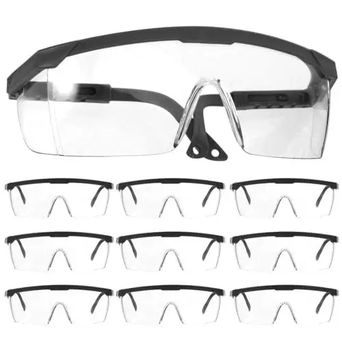Produktbild: CLISPEED 12st Augenschutzbrille Lampendeckel Für Herren Brille Mit Klarem Rahmen Brille Tragen Klare Gläser Sicherheitsbrillen Schießbrille Klare Brille Black