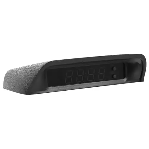 Produktbild: CLISPEED Fahrzeuguhr Solarbetriebene Elektronische Auto-armaturenbrettuhr Rgb-alarm Nachtlicht Hochpräzise Usb-aufladung Einfach Zu Bedienen