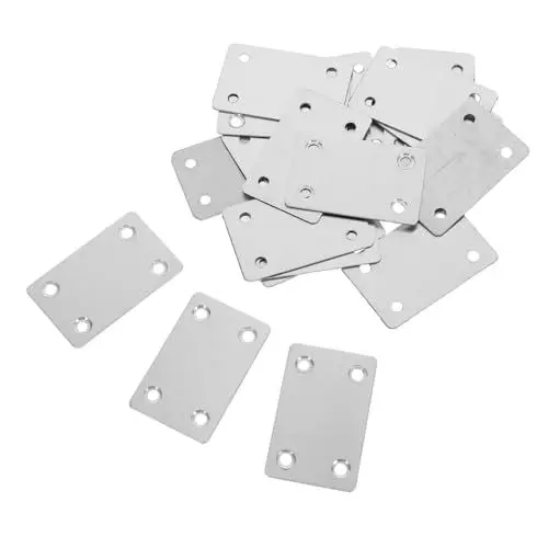 Produktbild: CLISPEED Edelstahl Verbindungsplatten Für Flache Gerade Reparaturplatten öbelverbinder Stabiler Eckverbinder Ideal Für öbelbau Und Holzkonstruktionen
