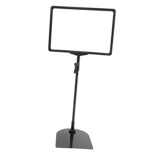 Produktbild: CLISPEED 1 Satz Tischständer Für Anzeigetafeln Preisschildhalter Schilderhalter Schilder Anzeigen Warenanhängerhalter Warenzeichenhalter Bodenschildhalter Aluminiumlegierung Black