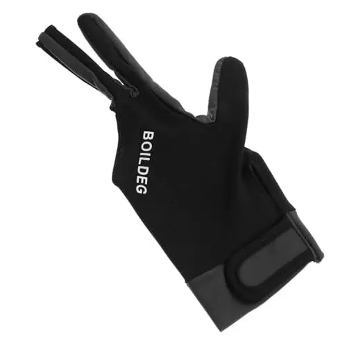 Produktbild: CLISPEED 1stk 3 Finger Zeigen Handschuhe Billardtischhandschuhe Fingerlose Poolhandschuhe Billardhandschuhe Linke Hand Cue-Sport Billard Zubehör Linken Handschuh Fräulein Haupt Snooker