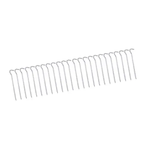 Produktbild: CLISPEED 24 STK Metallstifte Zubehör Mit Haaren Für Männer para Jardin Gartendekoration Bodenpflöcke Aus Metall Splitter Für Zeltheringe Trainingsstöcke Fahrradschloss Runden Matte