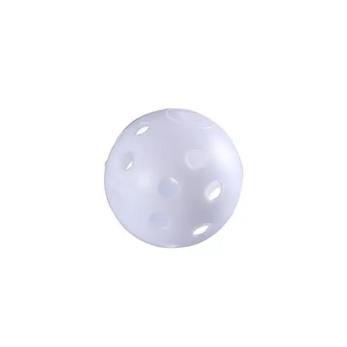 Produktbild: CLISPEED 24 Stück Golf Übungsbälle mit Luftdurchfluss Hohlbälle für Training Weiß für Indoor und Outdoor Golfübungen Simuliert Echtes Ballflugverhalten Leicht und Langlebig